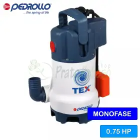 TEX 3 (5m) - Pompë elektrike kullimi 0,75 HP për ujë të ndotur Pedrollo - 1