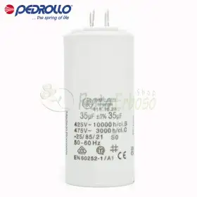 35 FC - 35 micro farad 450 VL capacitor Pedrollo - 1