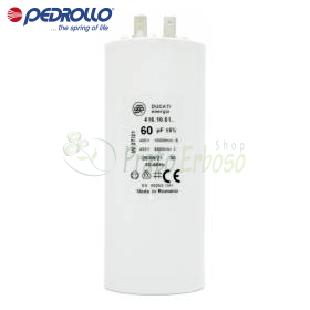 60 F - 60 micro farad 450 VL capacitor Pedrollo - 1