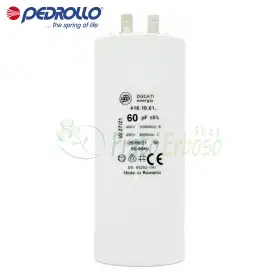 60 F - 60 micro farad 450 VL condensator Pedrollo - 1