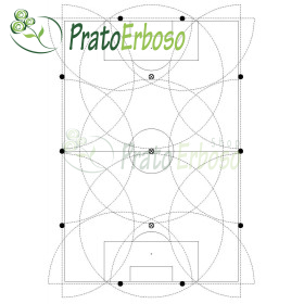 Progetto di irrigazione per calcio in erba naturale a 13 irrigatori