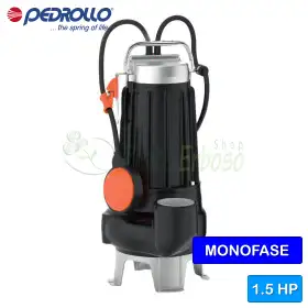 MCm 15/45 - 1.5 HP pompa elektrike njëfazore DY KANALORE për ujërat e zeza Pedrollo - 1