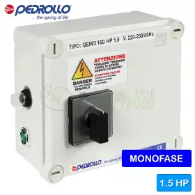 QEM/3-150 - Tablou electric pentru pompă electrică monofazată de 1 CP