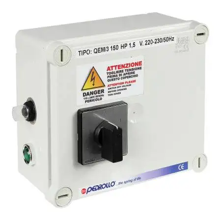 QEM/3-150 - Electrical panel for single-phase 1 HP electric pump