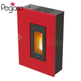 Madison 5 - Poêle à granulés rouge de 5 kW Pegaso - 1