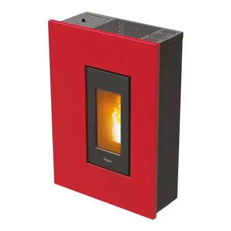 Madison 5 - Estufa de pellets roja de 5 kW Pegaso - 1