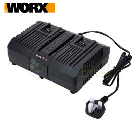 WA3883 caricabatteria rapido doppia postazione 20V Worx