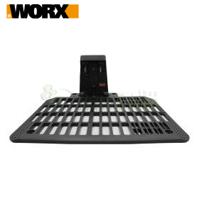 Bazë karikimi XL Worx për kositës robotik në lëndinë me stacion dhe platformë të zezë