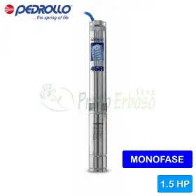 Pompe électrique submersible monophasée 4SRm 18/4 N-PD - 1,5 CV Pedrollo - 1
