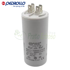 40 F – 40 Mikrofarad Kondensator 450 VL Pedrollo - 1