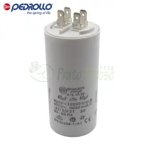 40 F - 40 micro farad 450 VL condensator Pedrollo - 1