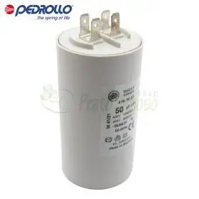 50 F – 50 Mikrofarad 450 VL Kondensator Pedrollo - 1