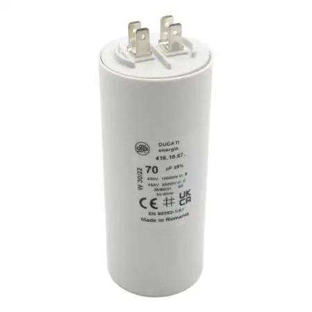 70 F - 70 micro farad 450 VL capacitor Pedrollo - 1