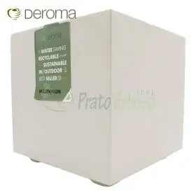 Millennium R Cube - Jarrón cúbico de 25 cm color perla