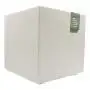 Cubo Millennium R - Jarrón cúbico de 49 cm color perla