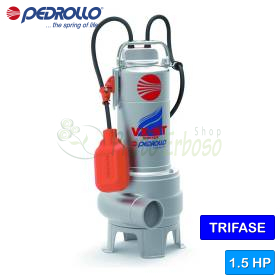 VX 15/35-ST - 1.5 HP three-phase VORTEX electric pump for waste water OFFER Pedrollo - 1