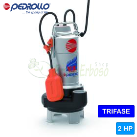 Pompe électrique VORTEX triphasée VX 20/35 - 2 CV pour eaux usées