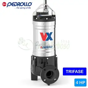 VX 40/80 - Bomba eléctrica VORTEX trifásica de 4 HP para aguas residuales Pedrollo - 1