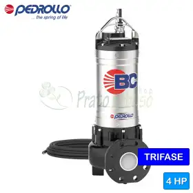 BC 40/35 - Pompă electrică trifazată cu două canale de 4 CP pentru ape uzate Pedrollo - 1