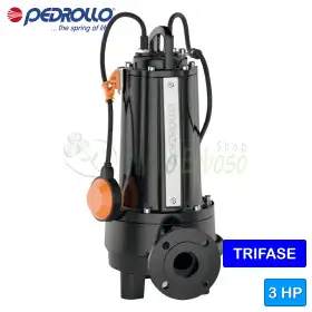 TR 2.2 AP - Pompe électrique submersible triphasée 3 CV avec broyeur Pedrollo - 1