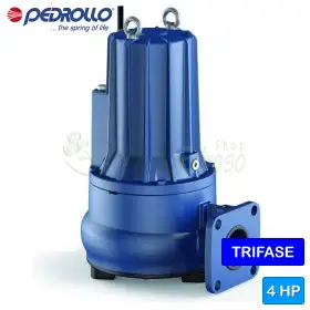 VXC 40/65-F - Pompă electrică VORTEX trifazată de 4 CP pentru ape uzate Pedrollo - 1