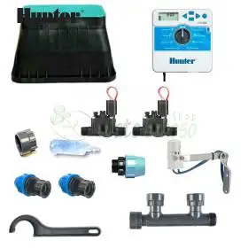 KI-H-2Z24I - Kit de riego Hunter de 2 zonas y 24 V