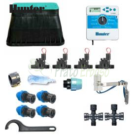 Kit irrigazione Hunter 4 zone 24V con centralina X CORE 4