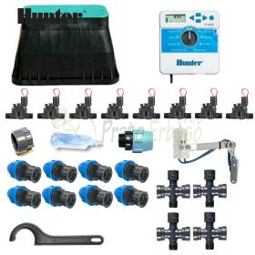 Kit de riego Hunter 8 zonas con programador X CORE 8 y accesorios