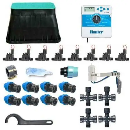 KI-H-8Z24I Hunter 8-zone 24V irrigation kit with X CORE 8