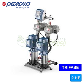 GP2W - FCR 80/5 - Conjunto presurizador trifásico de 2 x 1 HP Pedrollo - 1
