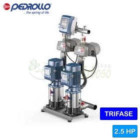 GP2W - FCR 100/5 - Groupe pressurisé triphasé, 2 x 1,25 CV - Pedrollo