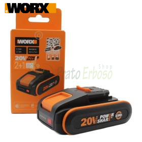 Batteria WA3640 20V 2.5Ah Worx PowerShare con LED