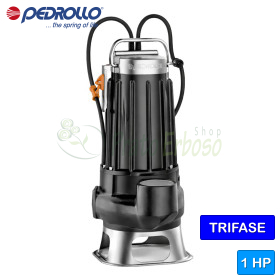 VXC 10/35 - Pompă electrică VORTEX trifazată de 1 CP pentru ape uzate -
