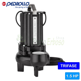 VXC 15/50 - Elettropompa per acque luride VORTEX trifase da 1.5 HP -