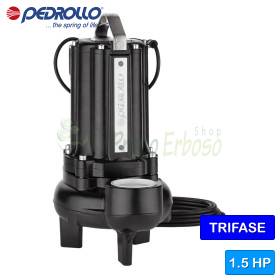 Bomba eléctrica para aguas residuales VORTEX trifásica VXC 15/65 de 1,5 HP Pedrollo - 1