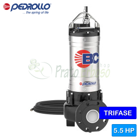 BC 40/35 - 4 HP three-phase dual-channel electric pump for waste water Pedrollo - 1