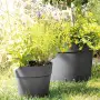 Save pot - 48 cm round anthracite vase - Deroma