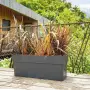 Jardinieră tip casetă antracit Like Trough - 99 cm