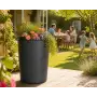 Millennium R Tall Pot - 53 cm Round Planter in Anthracite - Deroma