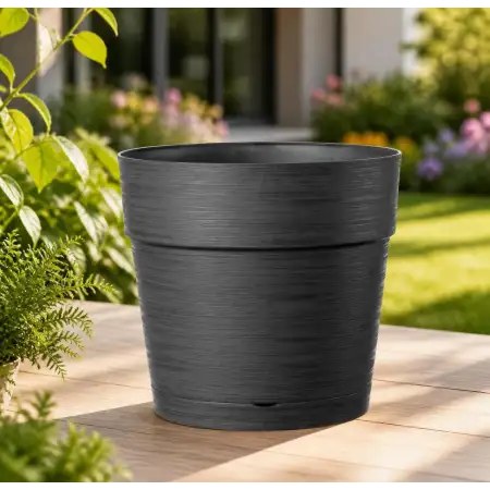Save pot - Vaso tondo da 20 cm antracite - Deroma