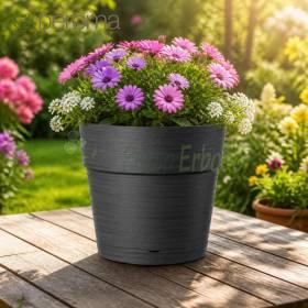 Save pot - Vaso tondo da 24.5 cm antracite Deroma - 1