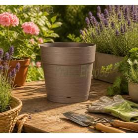 Save pot - Vaso tondo da 24.5 cm camel Deroma - 1
