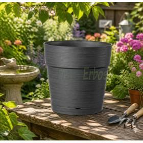 Save pot - 29 cm round anthracite pot Deroma - 1