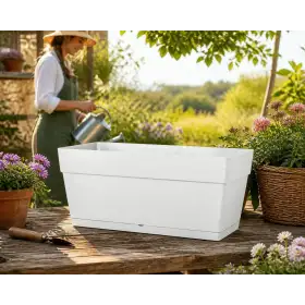 Save Window Box XL - 79 cm weißer Pflanzkasten Deroma - 1