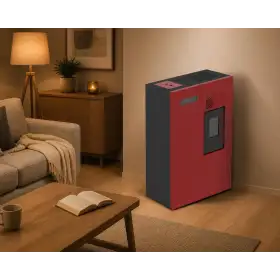 Estufa de pellets Camilla roja 4,6 kW