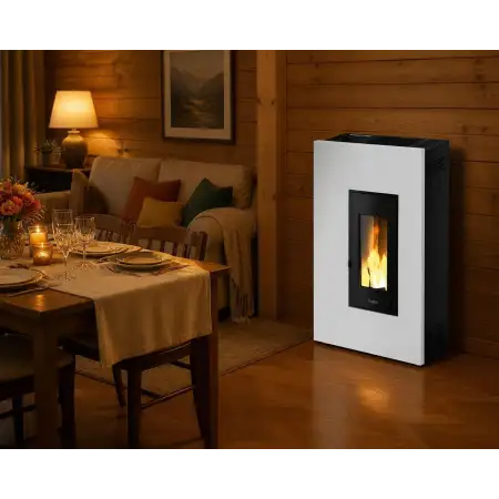 Madison 5 stufa a pellet bianca 5.2 kW