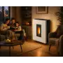 Estufa de pellet Tabla 7 blanca 7 kW Pegaso