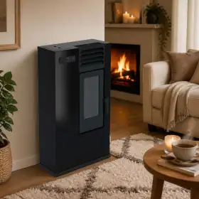 Poêle à granulés Susy noir 7,5 kW - design compact