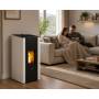 Elane 9.0 - 8.5 kW pellet stove, white