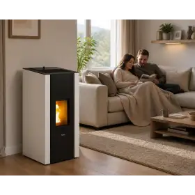 Poêle à pellets Elane 9.0 blanc - 8,5 kW